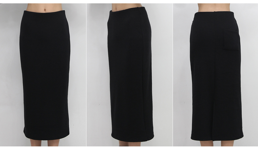 Brushed H-line long skirt Marvel mink Winter trim 