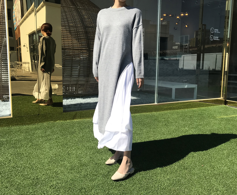 Long skirt skirt ruffle ruffle Long skirt layered 