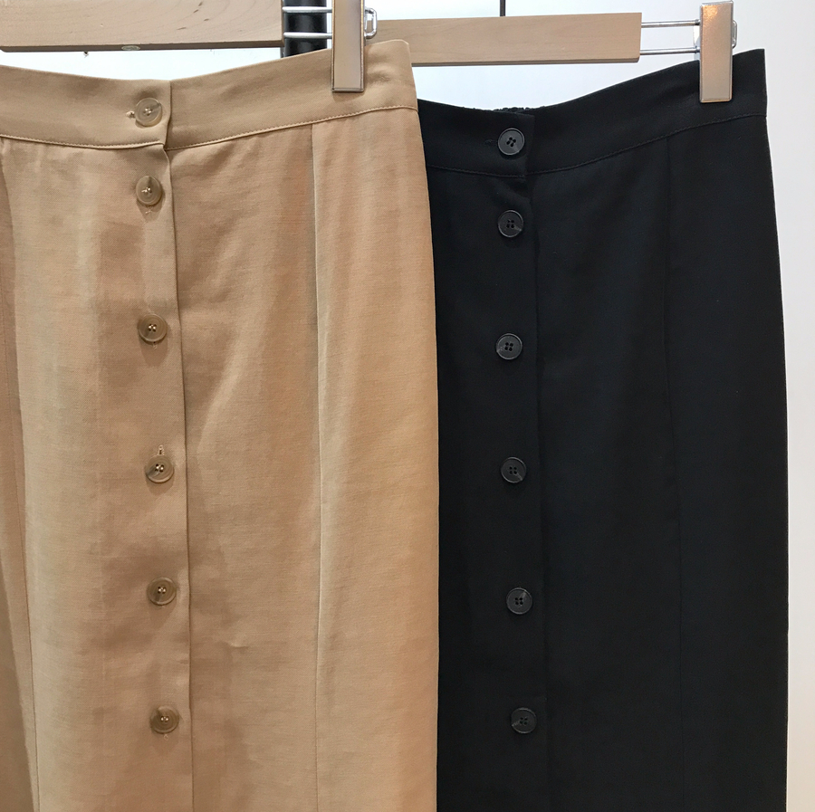 Button Skirt Mermaid Winter Mermaid Black Beige Lo