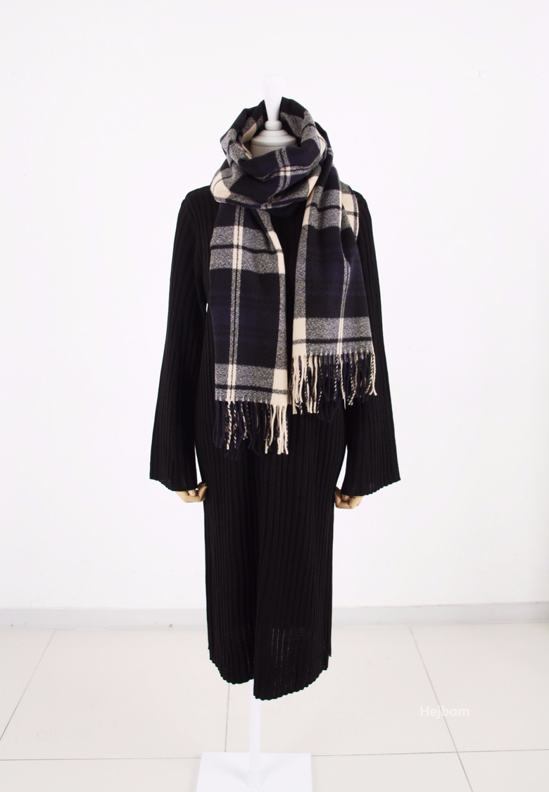 Tartan Check Shawl Muffler Winter Warm Pattern