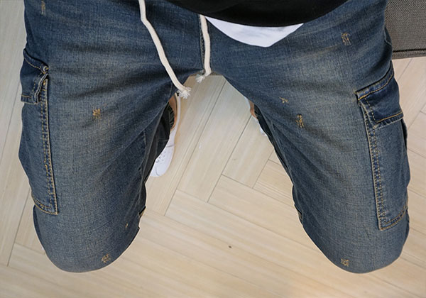 Korea Jeans Pants Cargo Slim Exhaust Banding Jogge