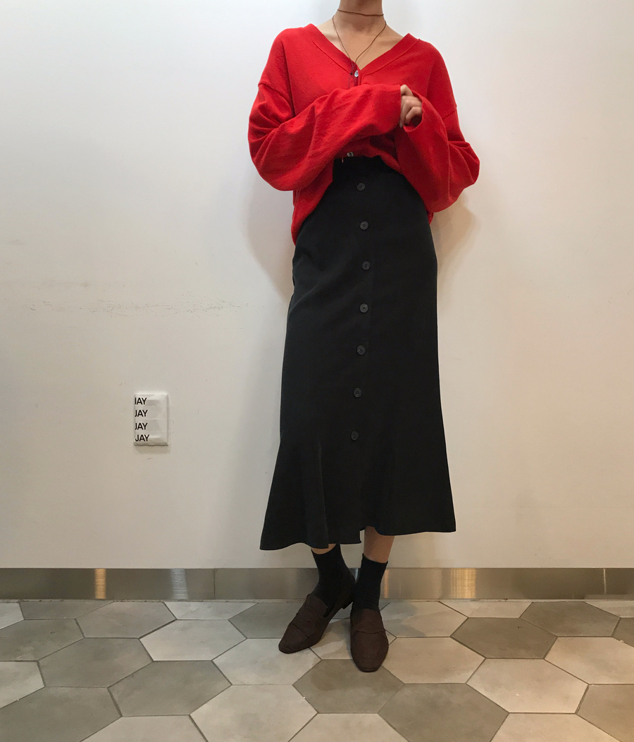 Button Skirt Mermaid Winter Mermaid Black Beige Lo