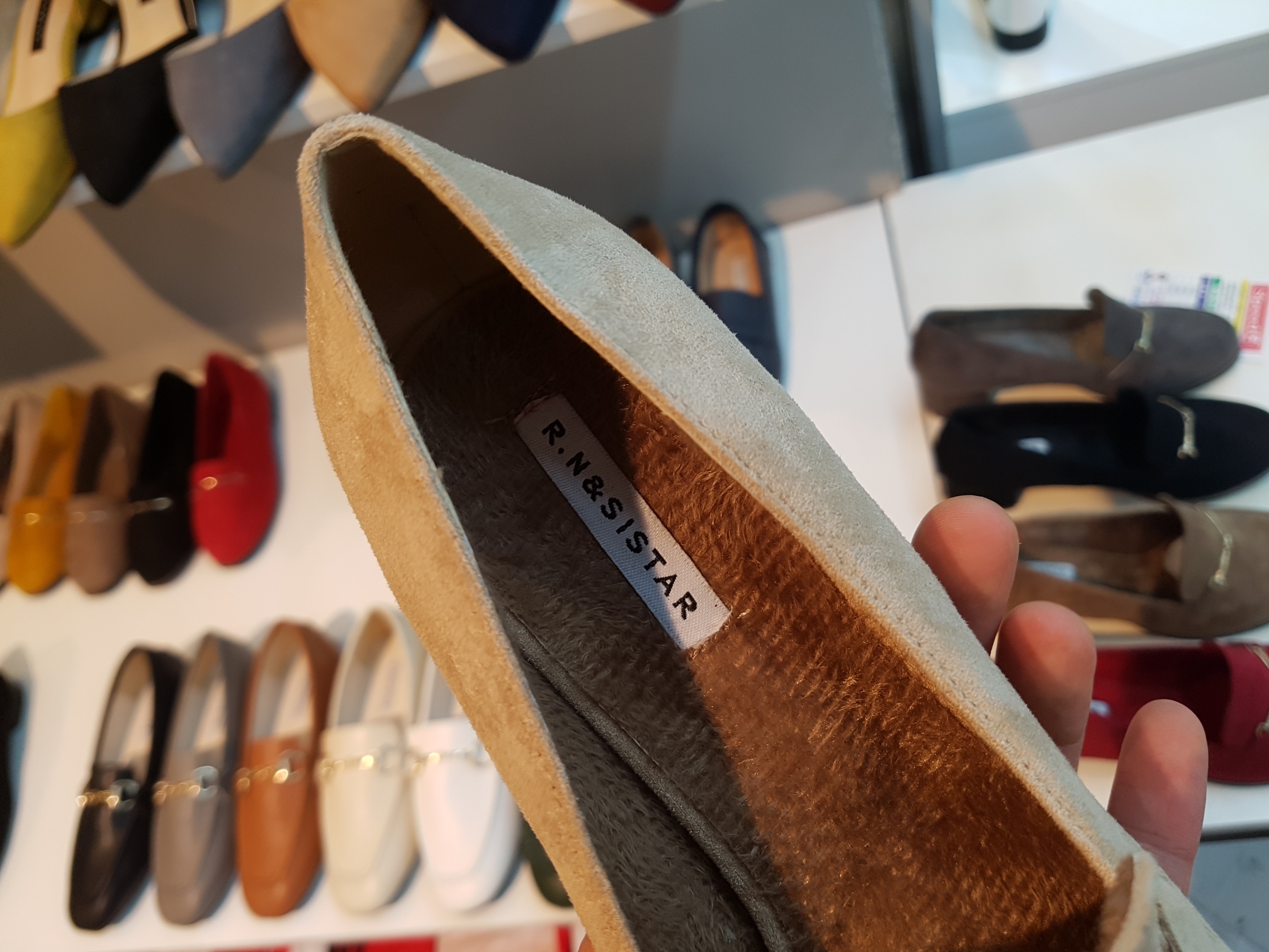 Brushed Lining Looper Pumps 4cm Black Red Brown Be