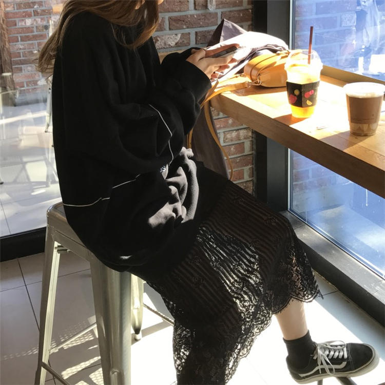 Mono Daily Race Layered Long Skirt Minimal Look Co