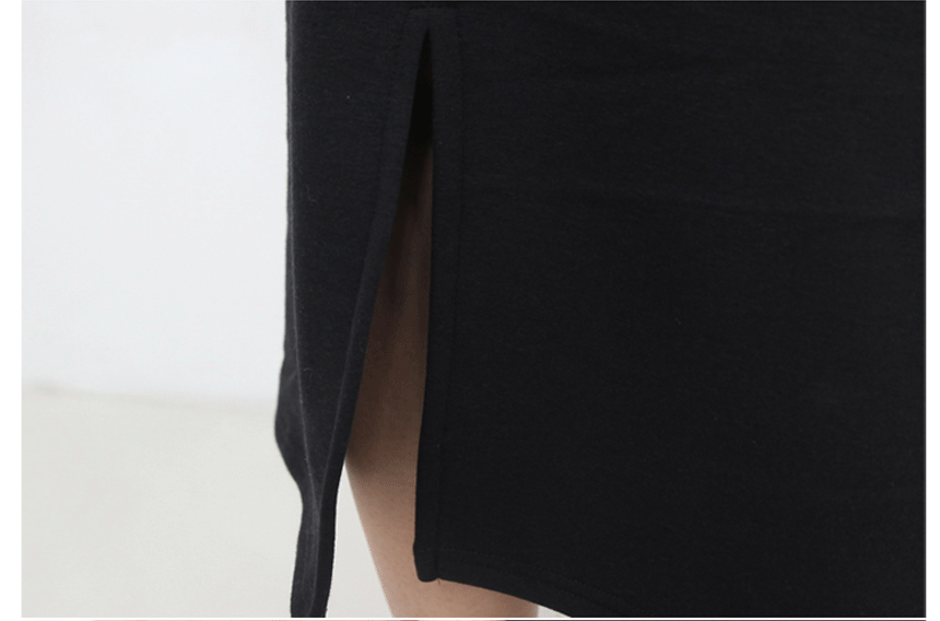 Brushed H-line long skirt Marvel mink Winter trim 