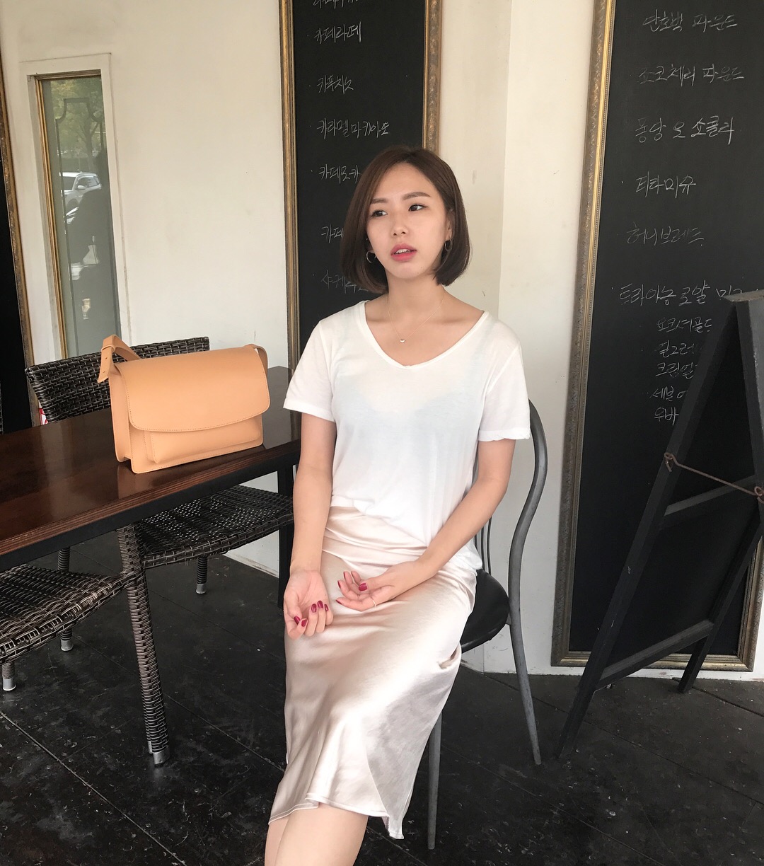 Satin mermaid skirt 2color A line Mermaid Midi 20 