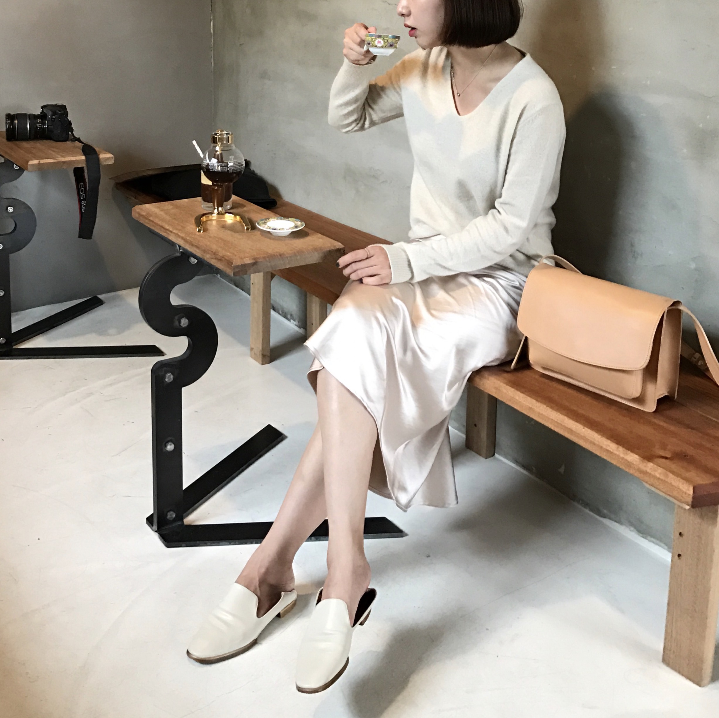 Satin mermaid skirt 2color A line Mermaid Midi 20 