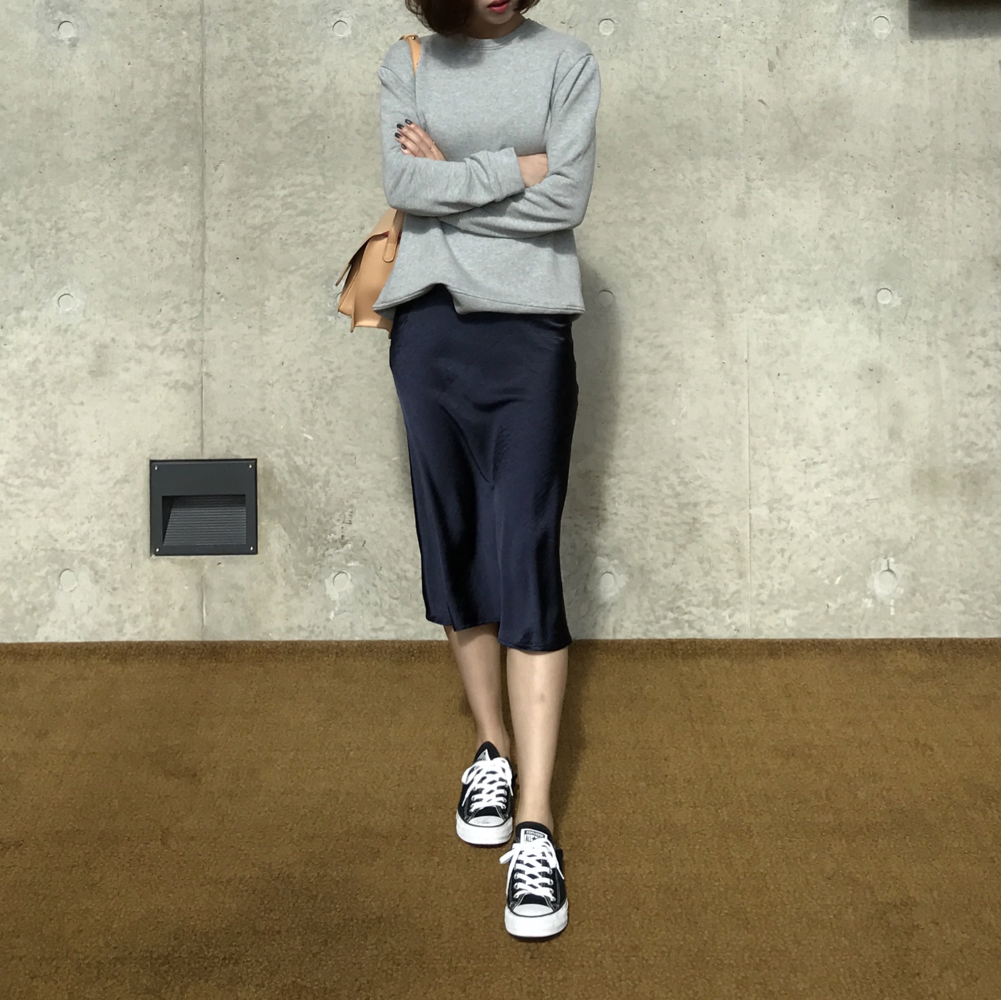 Satin mermaid skirt 2color A line Mermaid Midi 20 