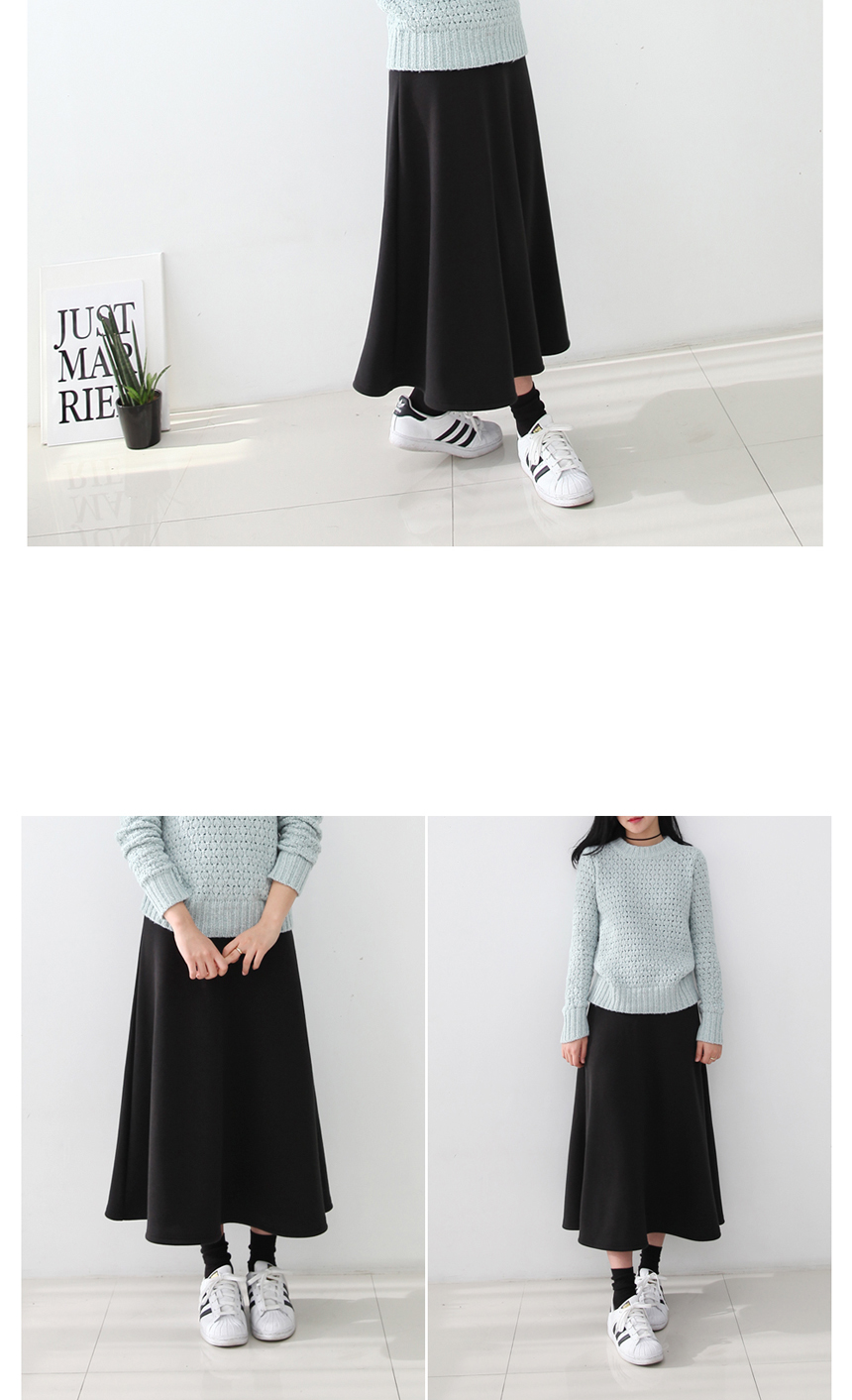 Brushed flare Long skirt bandage skirt A-line wint