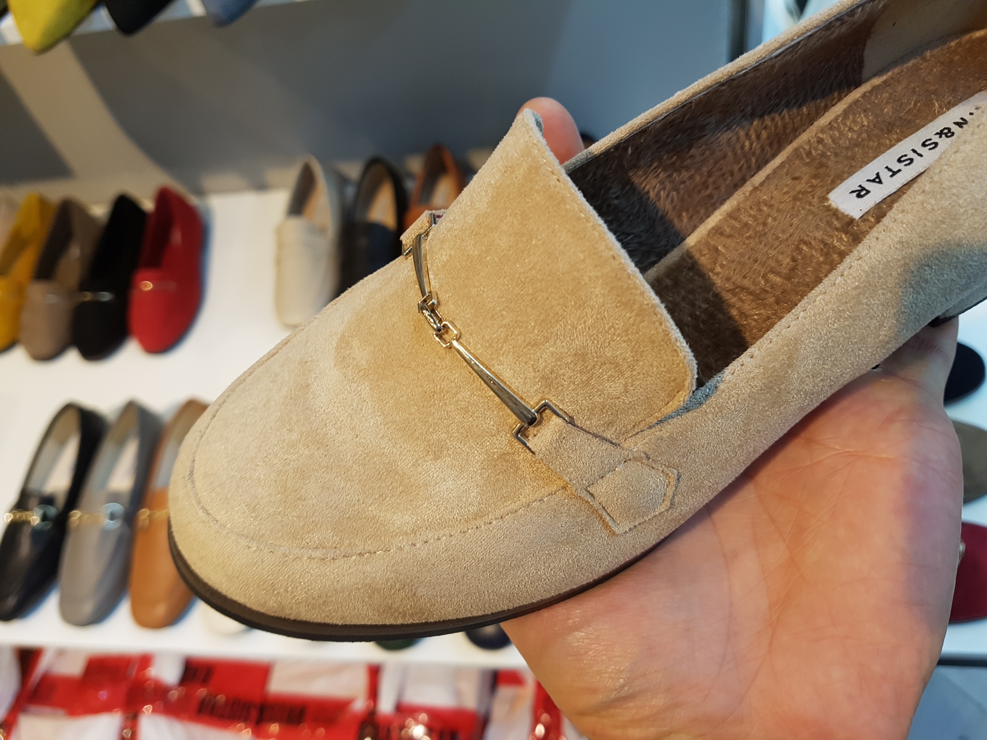 Brushed Lining Looper Pumps 4cm Black Red Brown Be