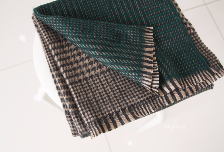 Glen Check Two-tone muffler shawl Women Winter war
