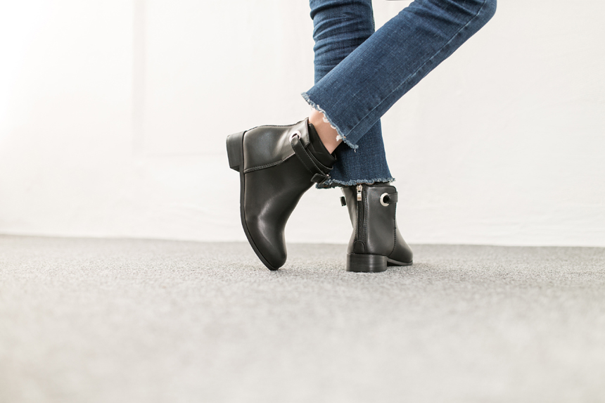 Rain Velcro Ankle Boots 3.0cm Bonnie and Room Casu