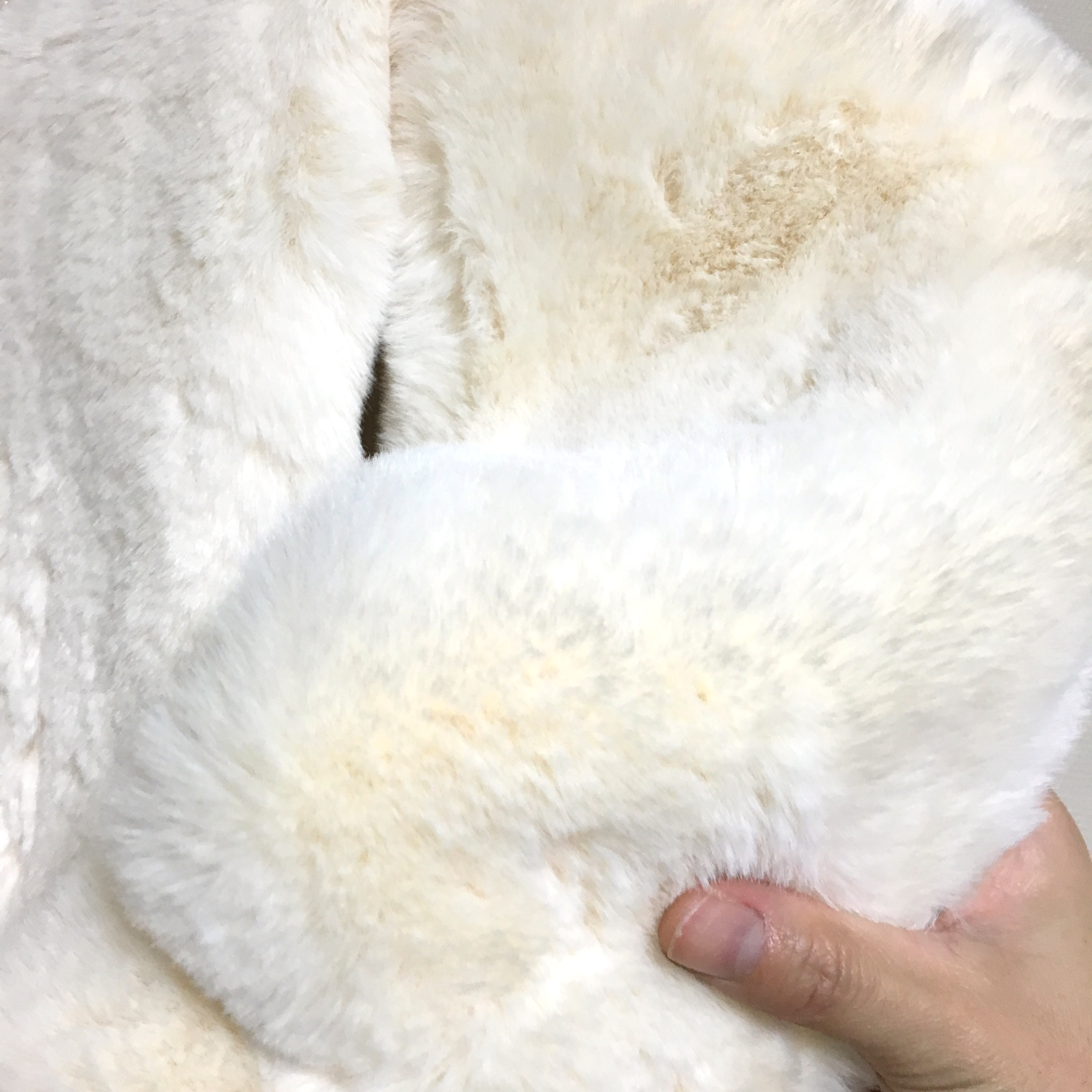Fake Fur Fur Fur Ecofur Shawl White Color Warm Sca
