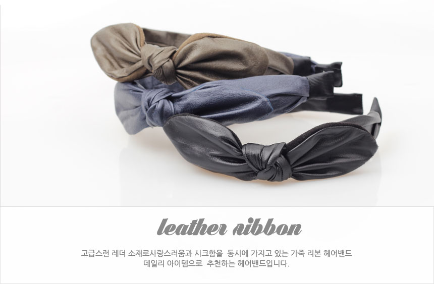 Hair Accessories Tae Yeon Ribbon Headband Leather 
