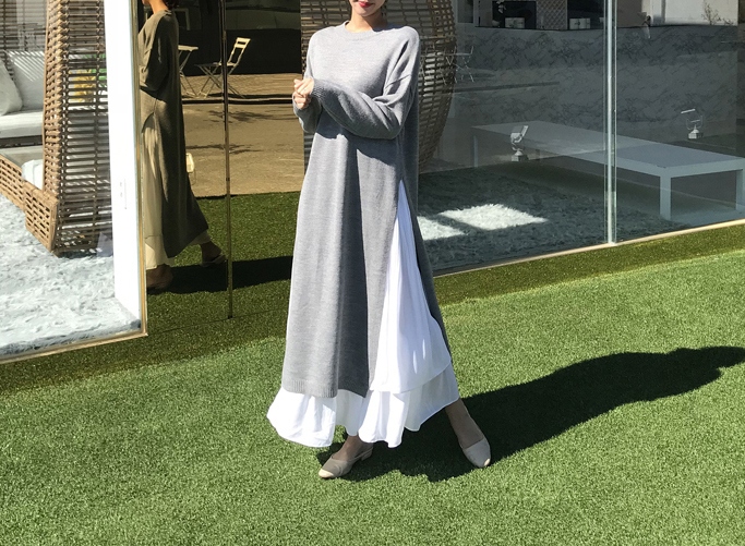 Long skirt skirt ruffle ruffle Long skirt layered 