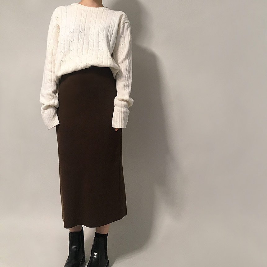 Second Beige Goliath Cut Skirt 3color Girls Long S