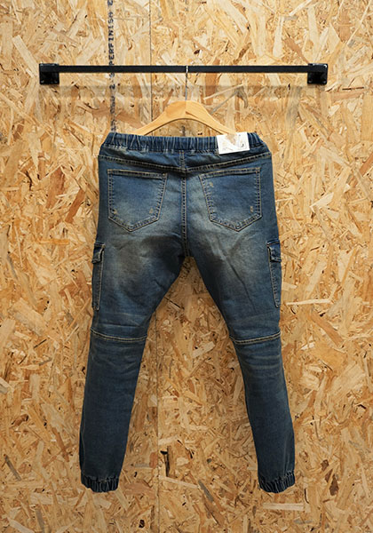 Korea Jeans Pants Cargo Slim Exhaust Banding Jogge