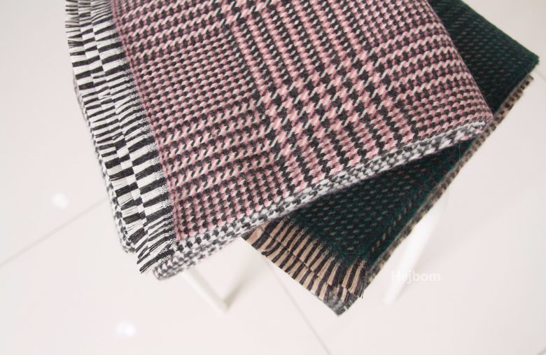 Glen Check Two-tone muffler shawl Women Winter war