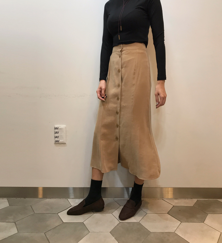 Button Skirt Mermaid Winter Mermaid Black Beige Lo