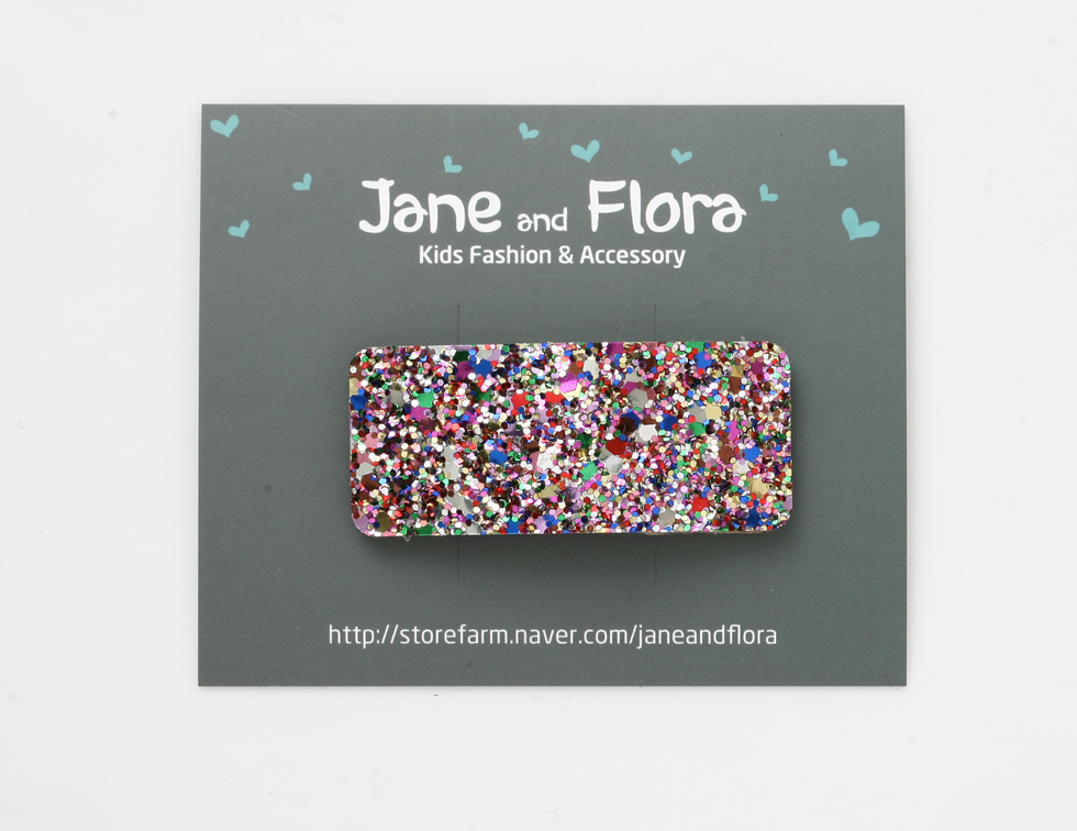 Hair Accessories Glitter Felt Square tick pin _6co