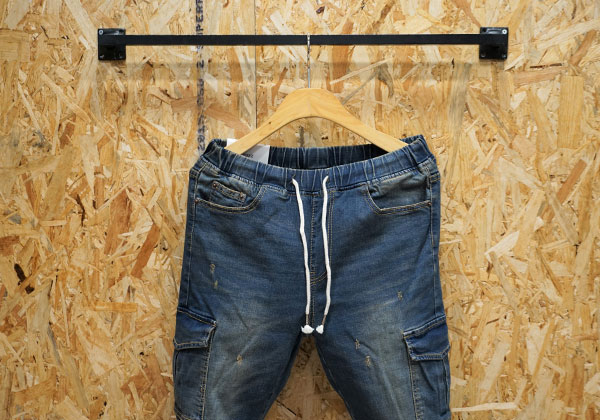 Korea Jeans Pants Cargo Slim Exhaust Banding Jogge