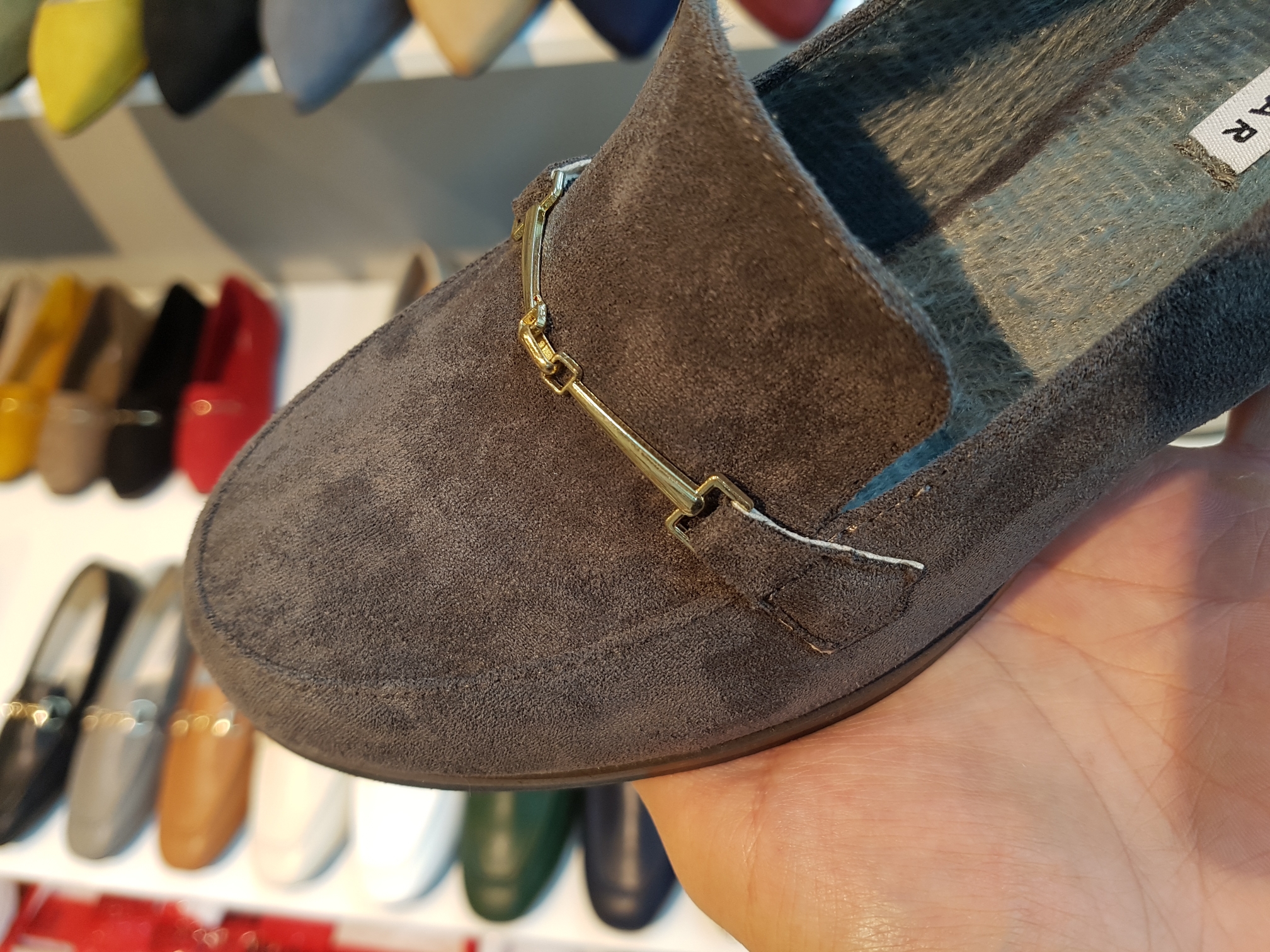 Brushed Lining Looper Pumps 4cm Black Red Brown Be