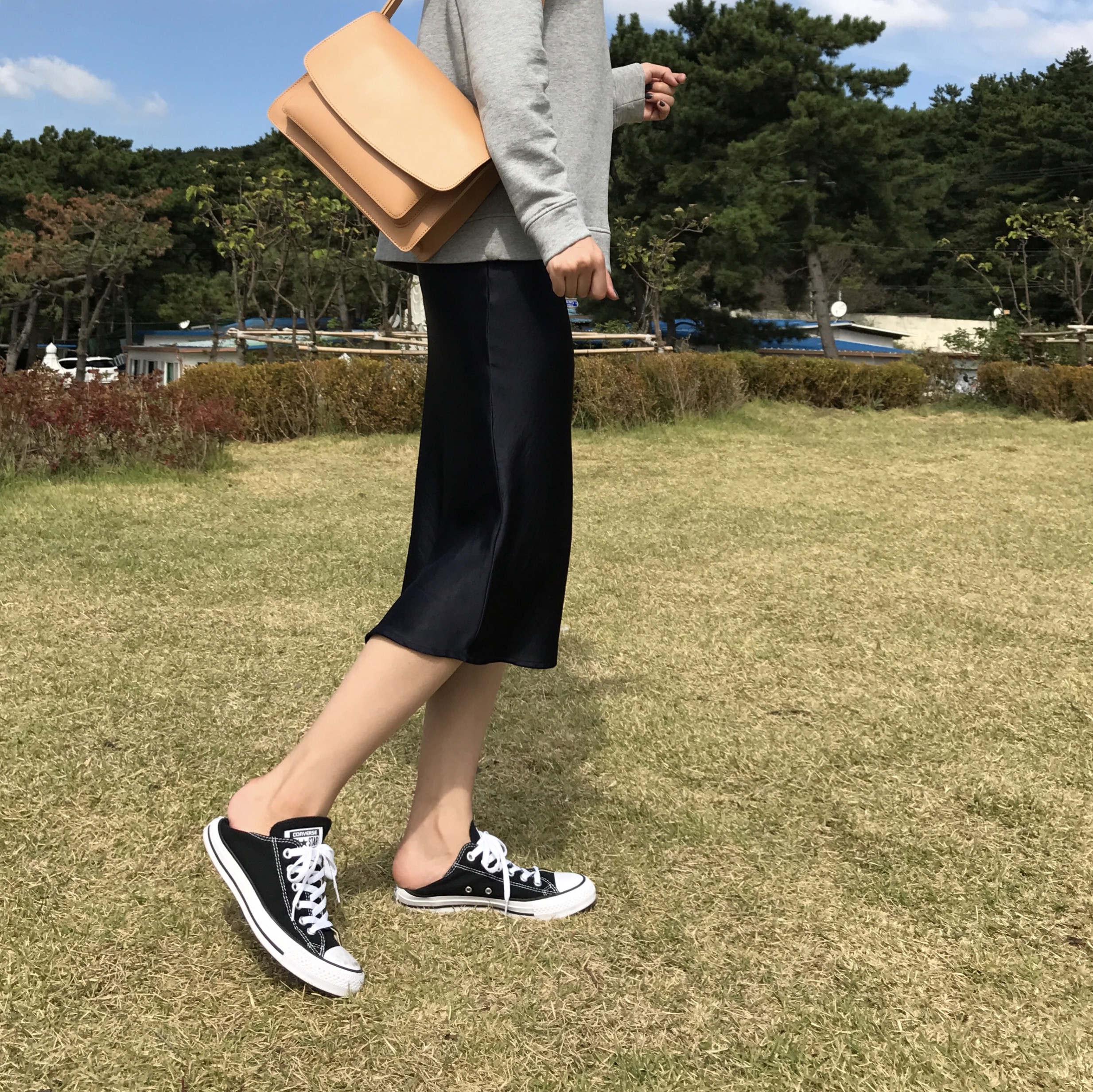 Satin mermaid skirt 2color A line Mermaid Midi 20 