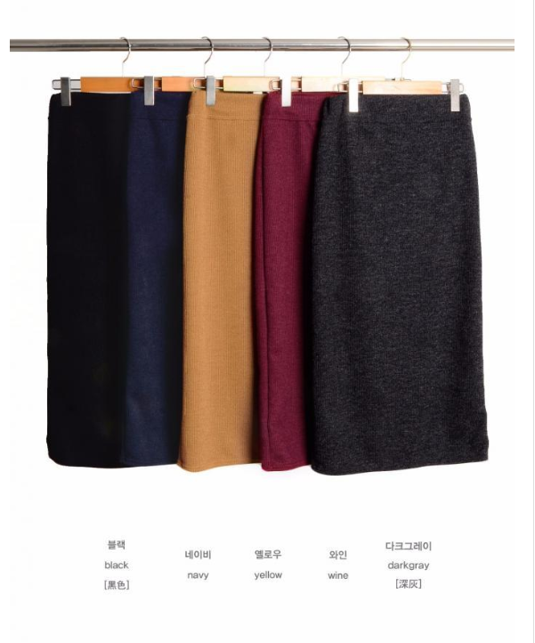 Jelly Women's Bending Skirt Knit Long Winter Gi