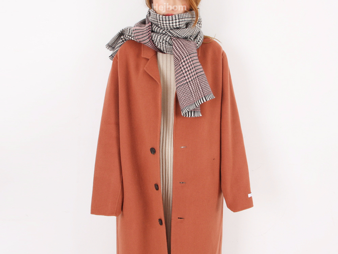 Glen Check Two-tone muffler shawl Women Winter war