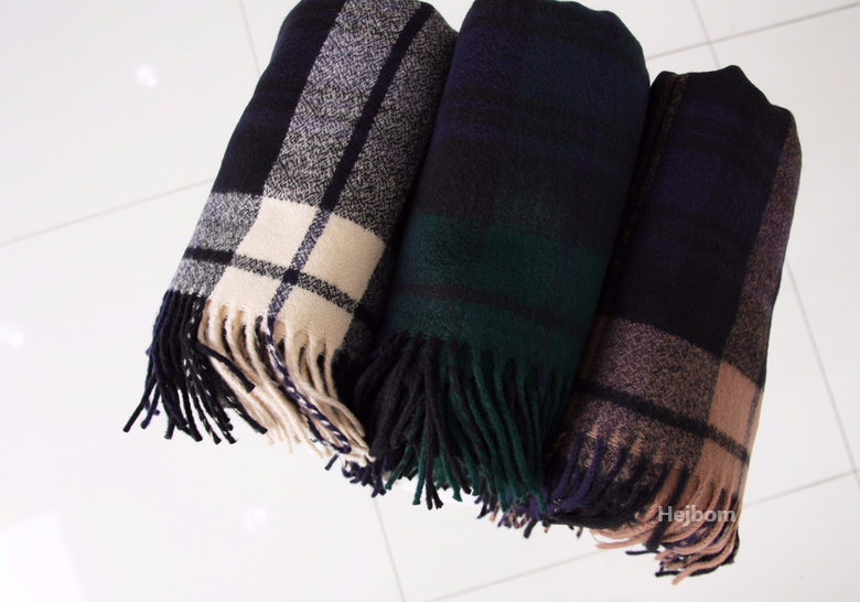 Tartan Check Shawl Muffler Winter Warm Pattern