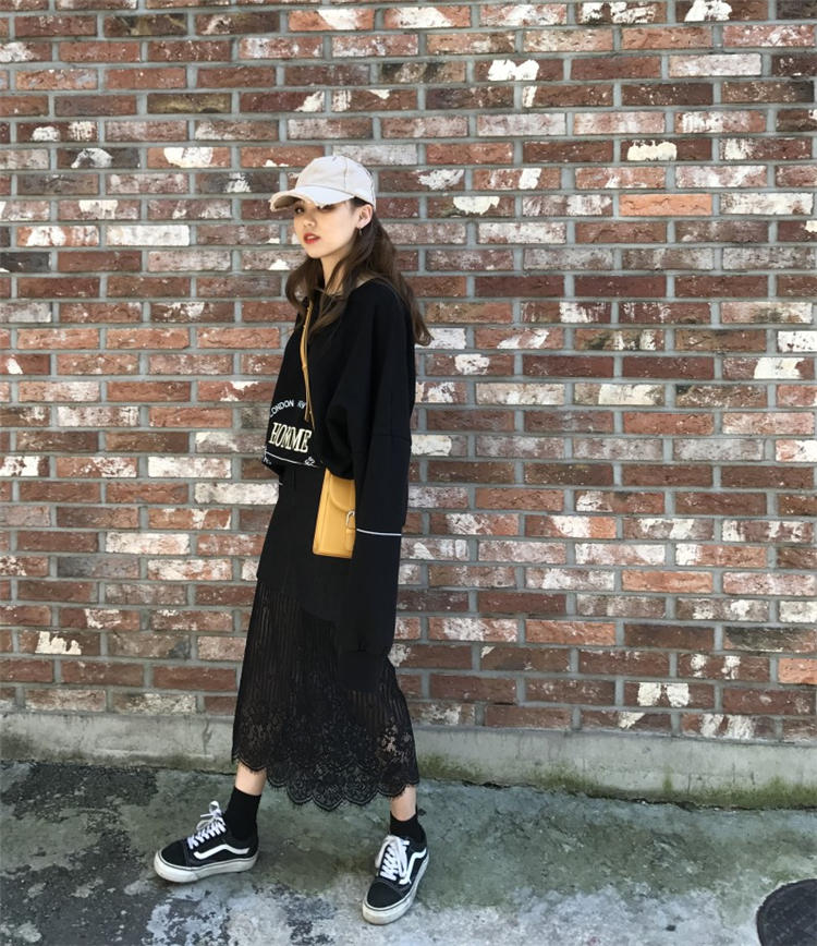 Mono Daily Race Layered Long Skirt Minimal Look Co