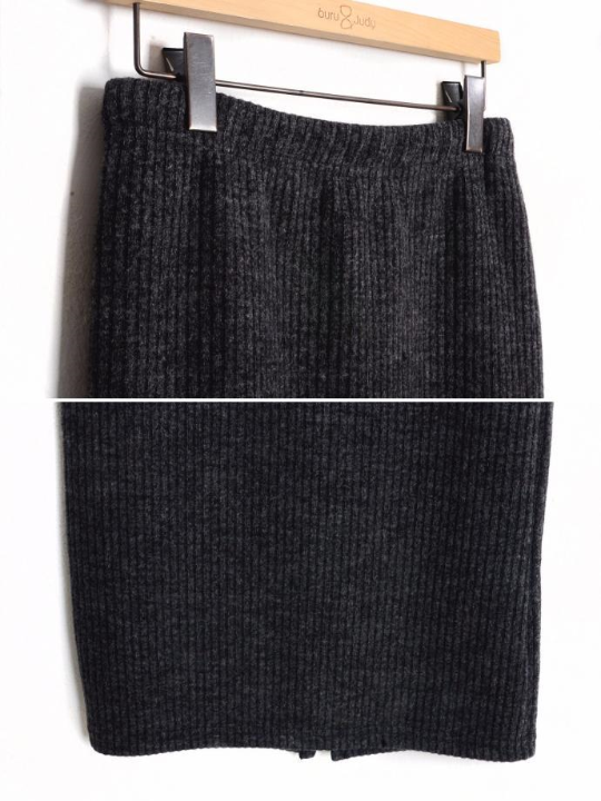 Women brushed long skirt female banding base