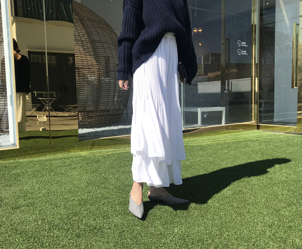 Long skirt skirt ruffle ruffle Long skirt layered 