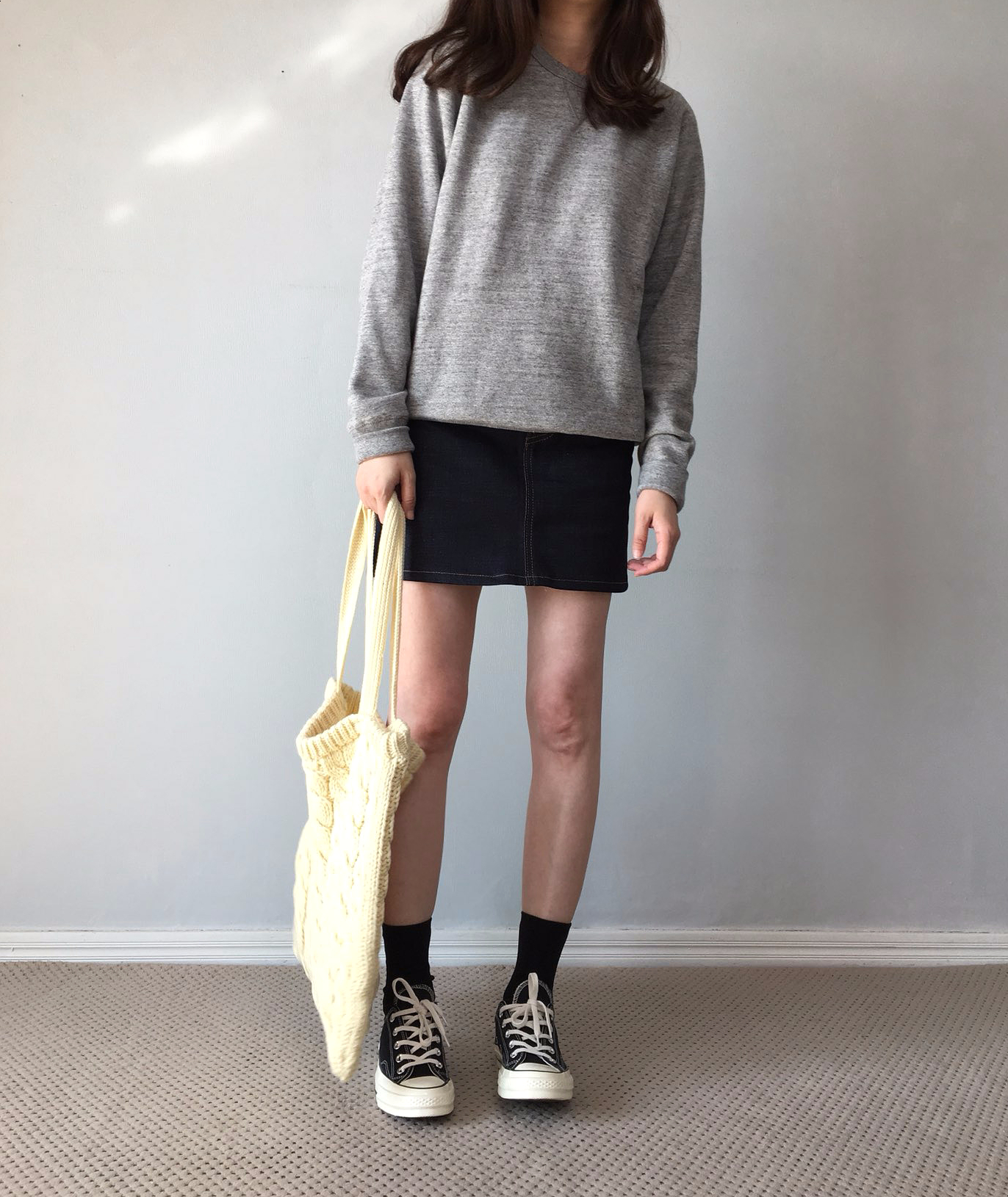 Knit eco-bags bag Pretty bag winter shoulder bag