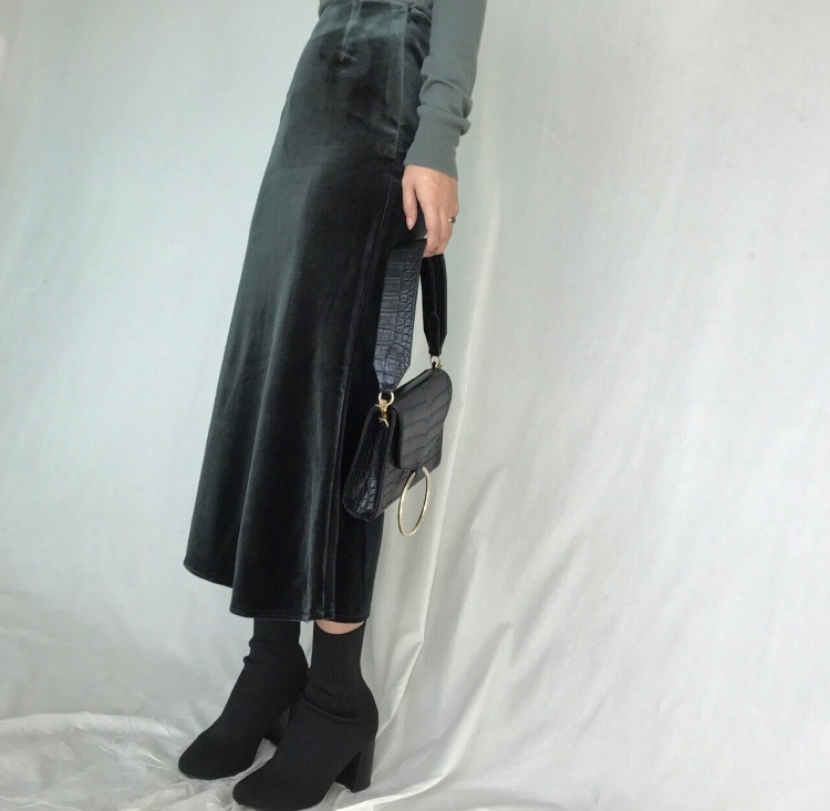 Bella Velvet Mermaid Long Skirt Free Shipping