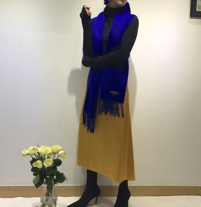 Same-day shipping open wool muffler neat natural l