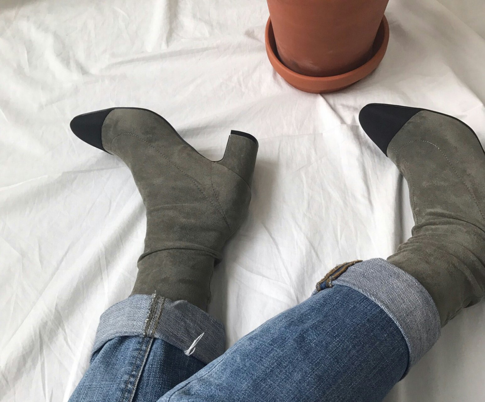 Color Suede Ankle Boots Span Women's Angle Wint