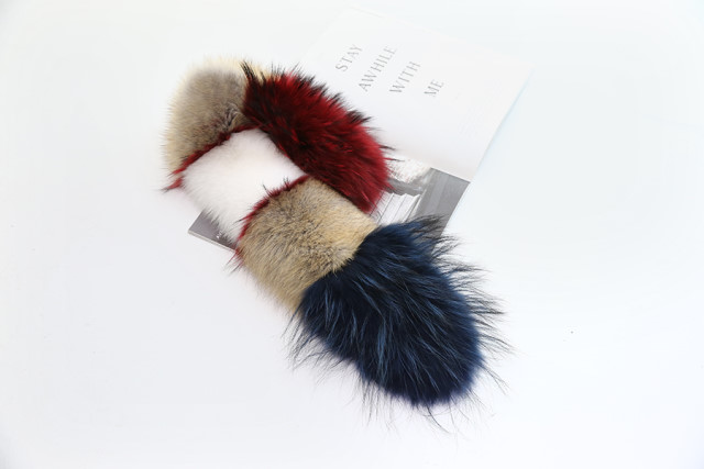 Mix Color Fox Shawl Muffler Warmer Real Natural Sa