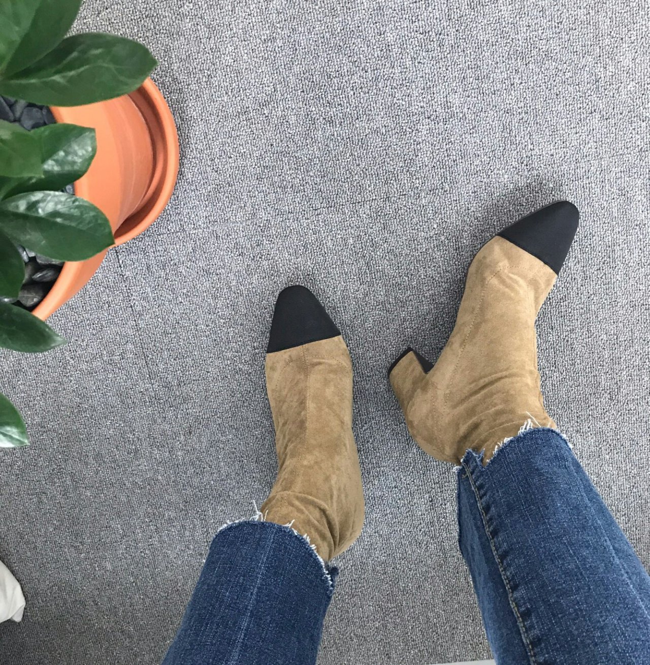 Color Suede Ankle Boots Span Women's Angle Wint