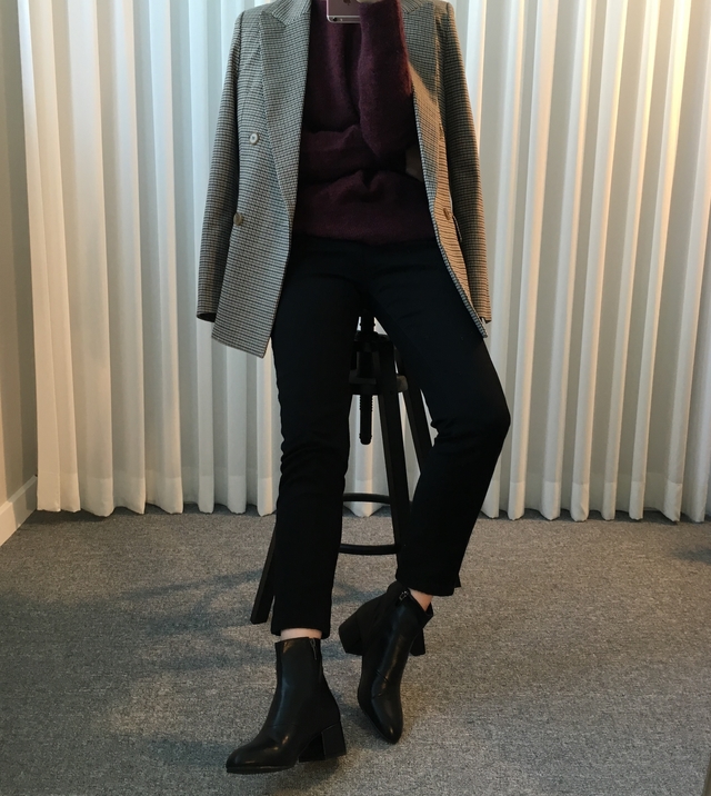 Saint Black Ankle Boots Leather &amp Ms. Suede Mid
