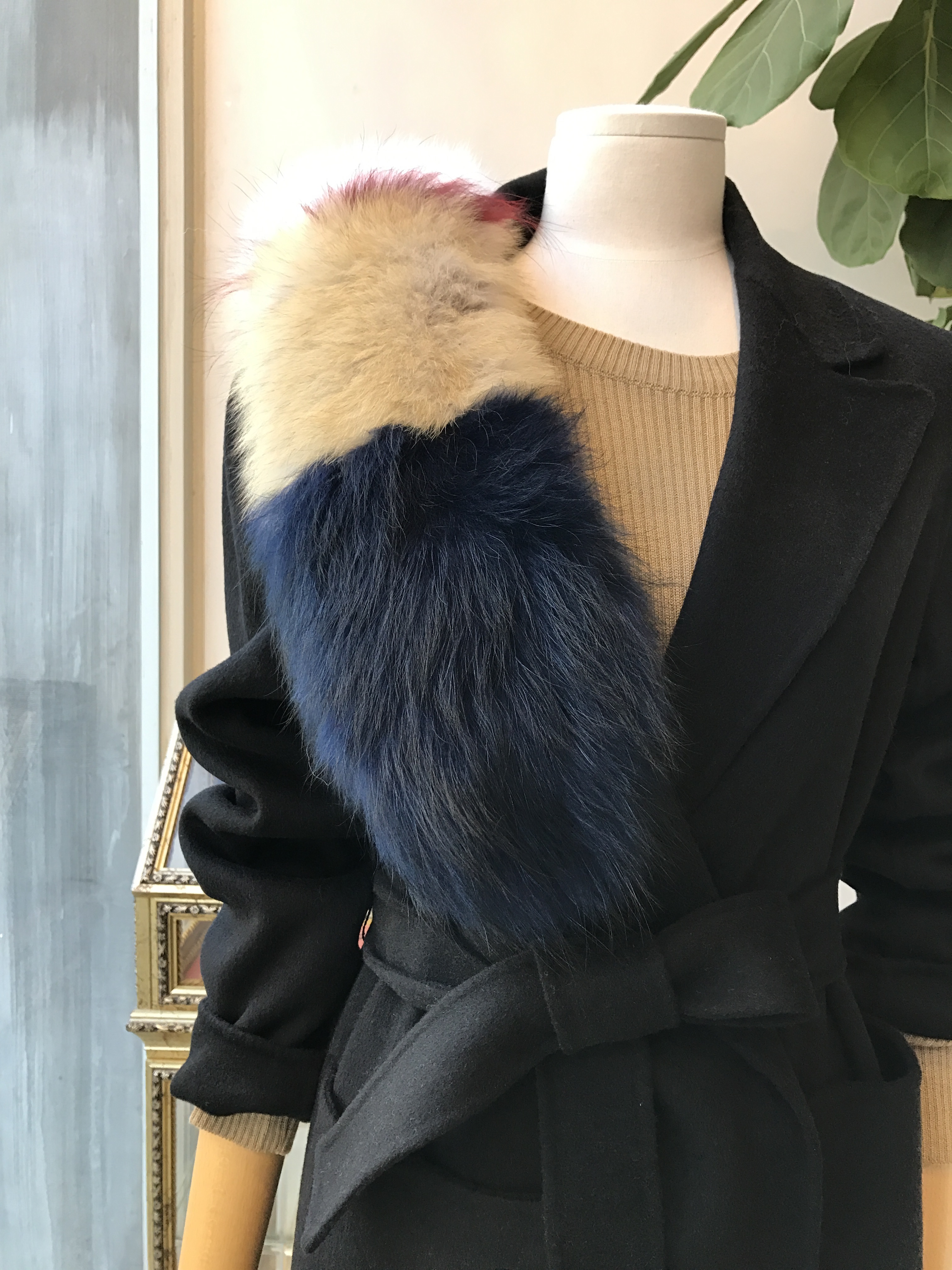 Mix Color Fox Shawl Muffler Warmer Real Natural Sa