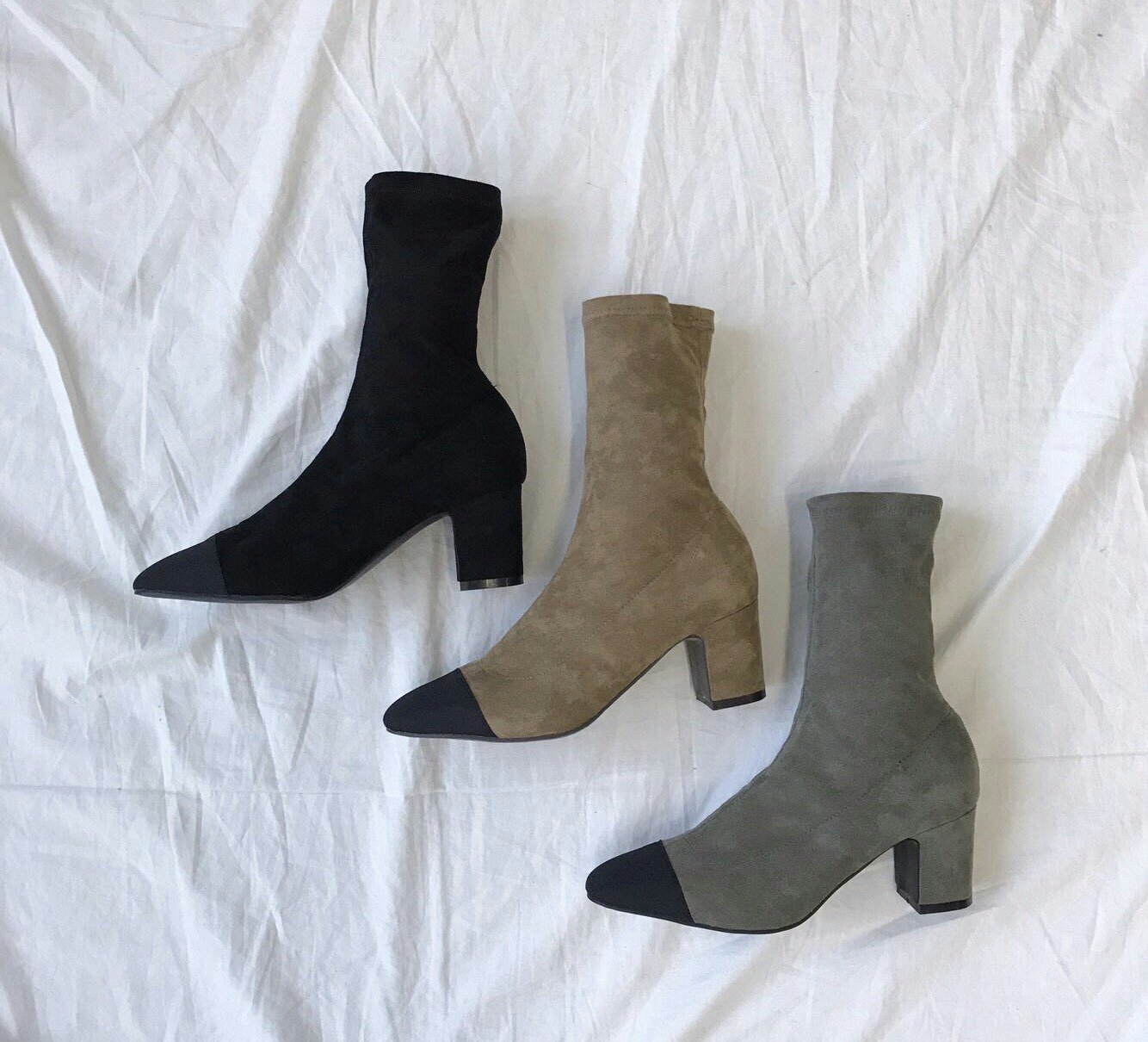 Color Suede Ankle Boots Span Women's Angle Wint
