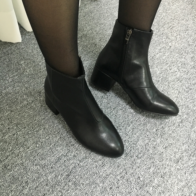 Saint Black Ankle Boots Leather &amp Ms. Suede Mid