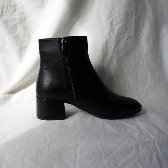 Saint Black Ankle Boots Leather &amp Ms. Suede Mid