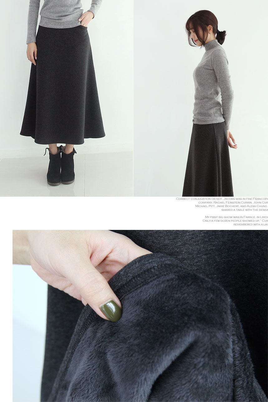 Mink flare jungle Long skirt Winter skirt Daily co