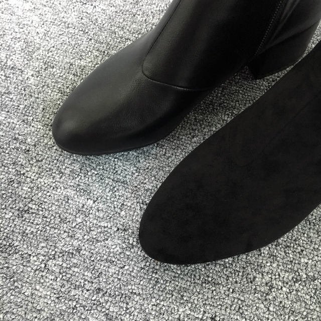 Saint Black Ankle Boots Leather &amp Ms. Suede Mid