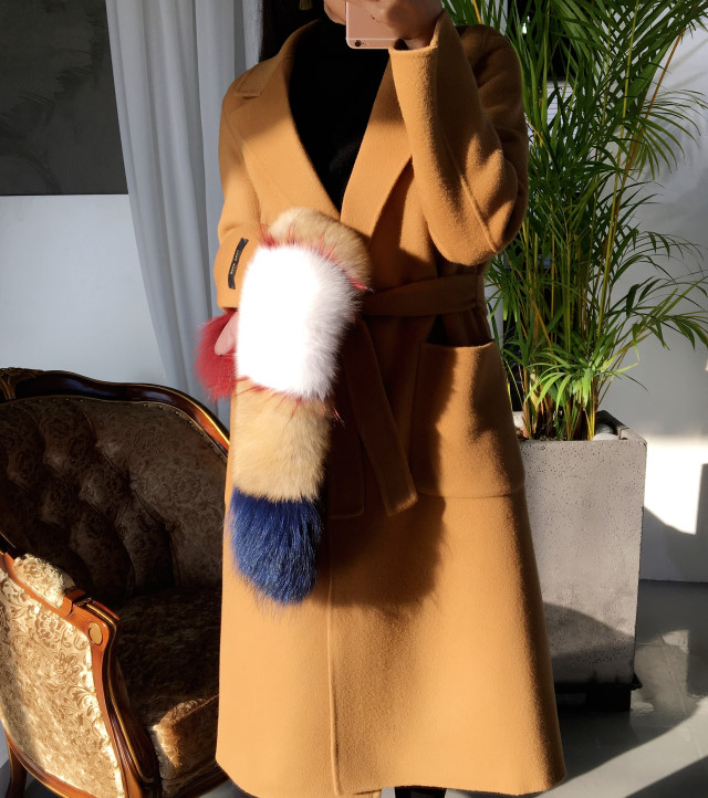Mix Color Fox Shawl Muffler Warmer Real Natural Sa