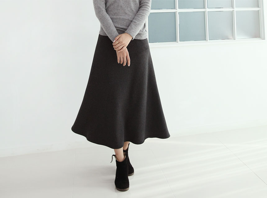 Mink flare jungle Long skirt Winter skirt Daily co