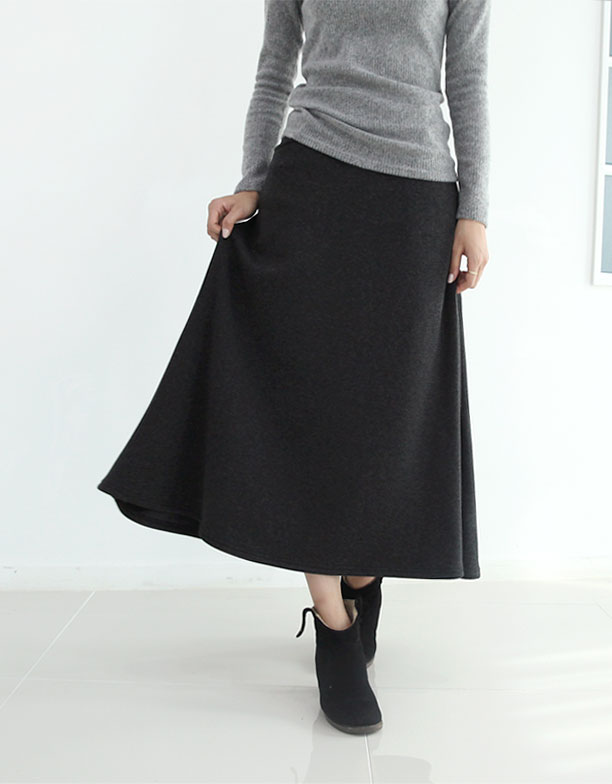 Mink flare jungle Long skirt Winter skirt Daily co