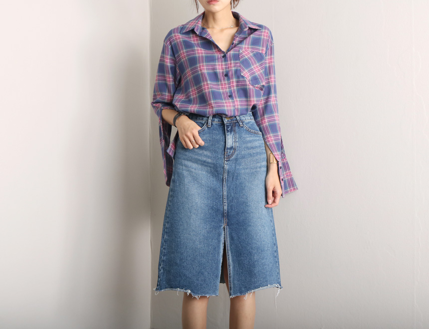 Denim skirt tweed denim skirt a line